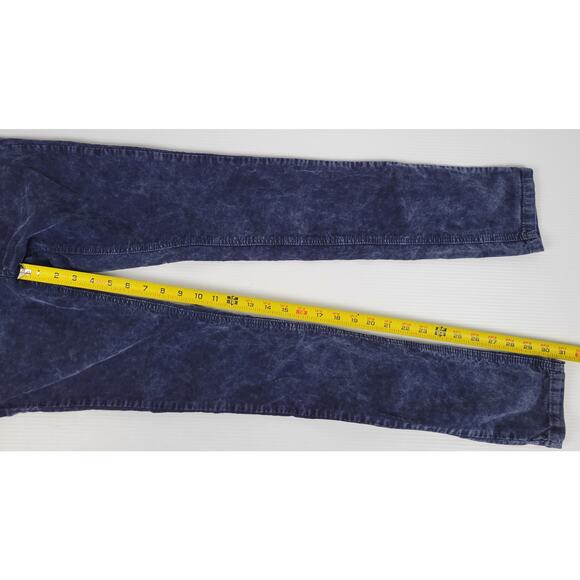 Free‎ People Womens 27 Corduroy Chino Straight Leg Mid Rise Navy Blue Pants - Picture 10 of 12